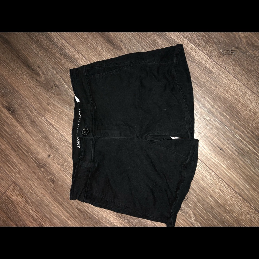 american eagle juniors black shorts